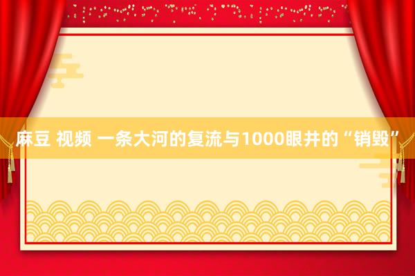 麻豆 视频 一条大河的复流与1000眼井的“销毁”