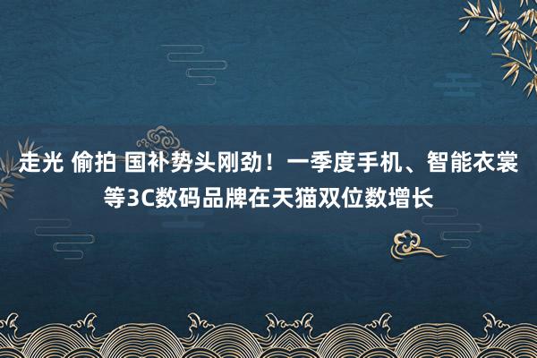 走光 偷拍 国补势头刚劲！一季度手机、智能衣裳等3C数码品牌在天猫双位数增长